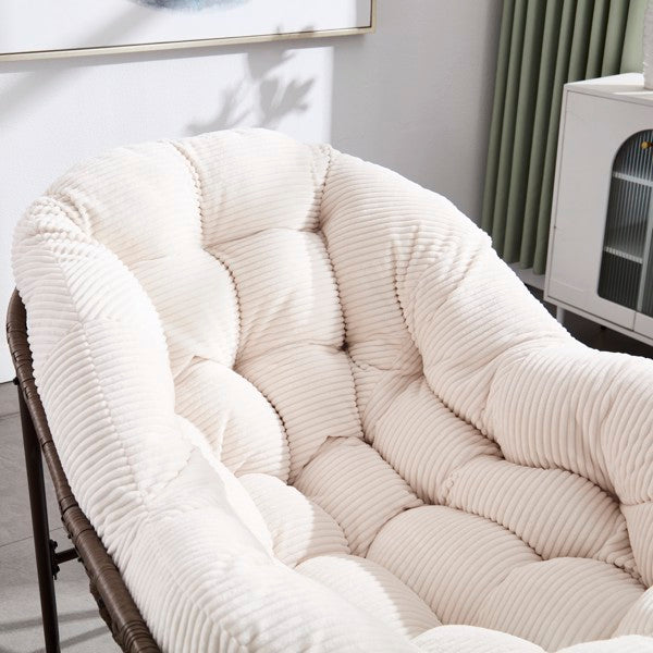 White Rattan Rocking Chair