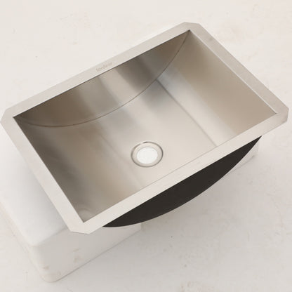 Brushed Nickel Stainless Steel Undermount Bathroom Sink With Pop-Up Drain, Easy To Clean, Durable, Noise-Reducing