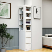 Wooden Display Cabinet Modern Tall Bookshelf Living Room