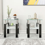 Transparent Glass Square Tables