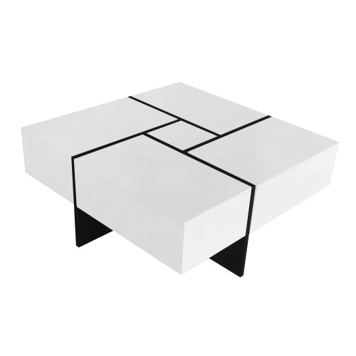 White Storage Coffee Table