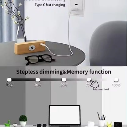 Creative Bedroom Minimalist Wooden Wall Lamp