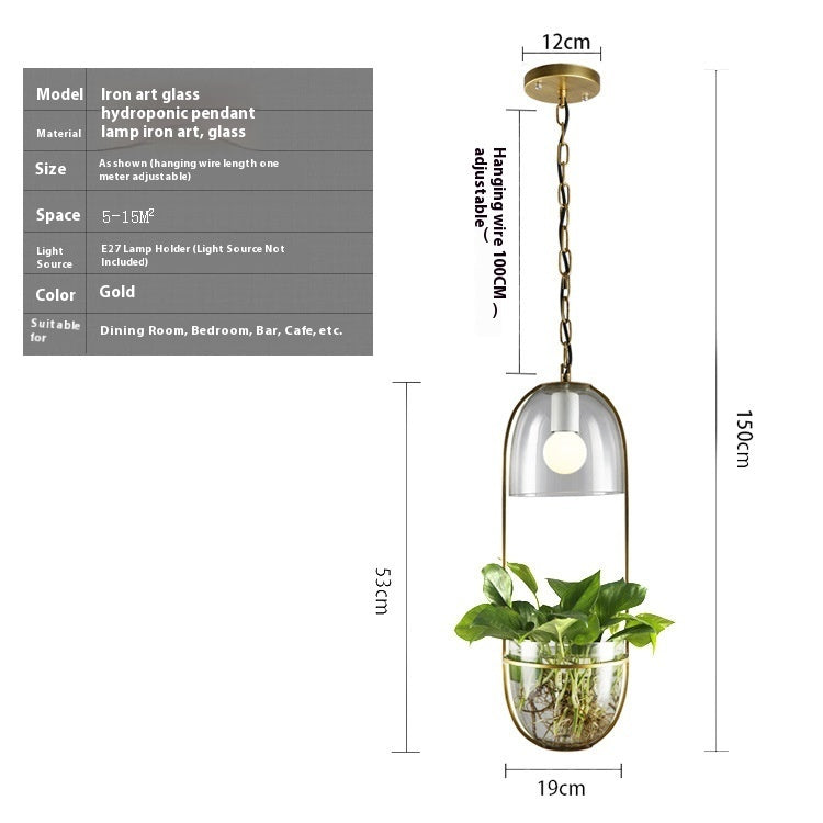 Glass Plant Hydroponic Chandelier Creative Chandelier