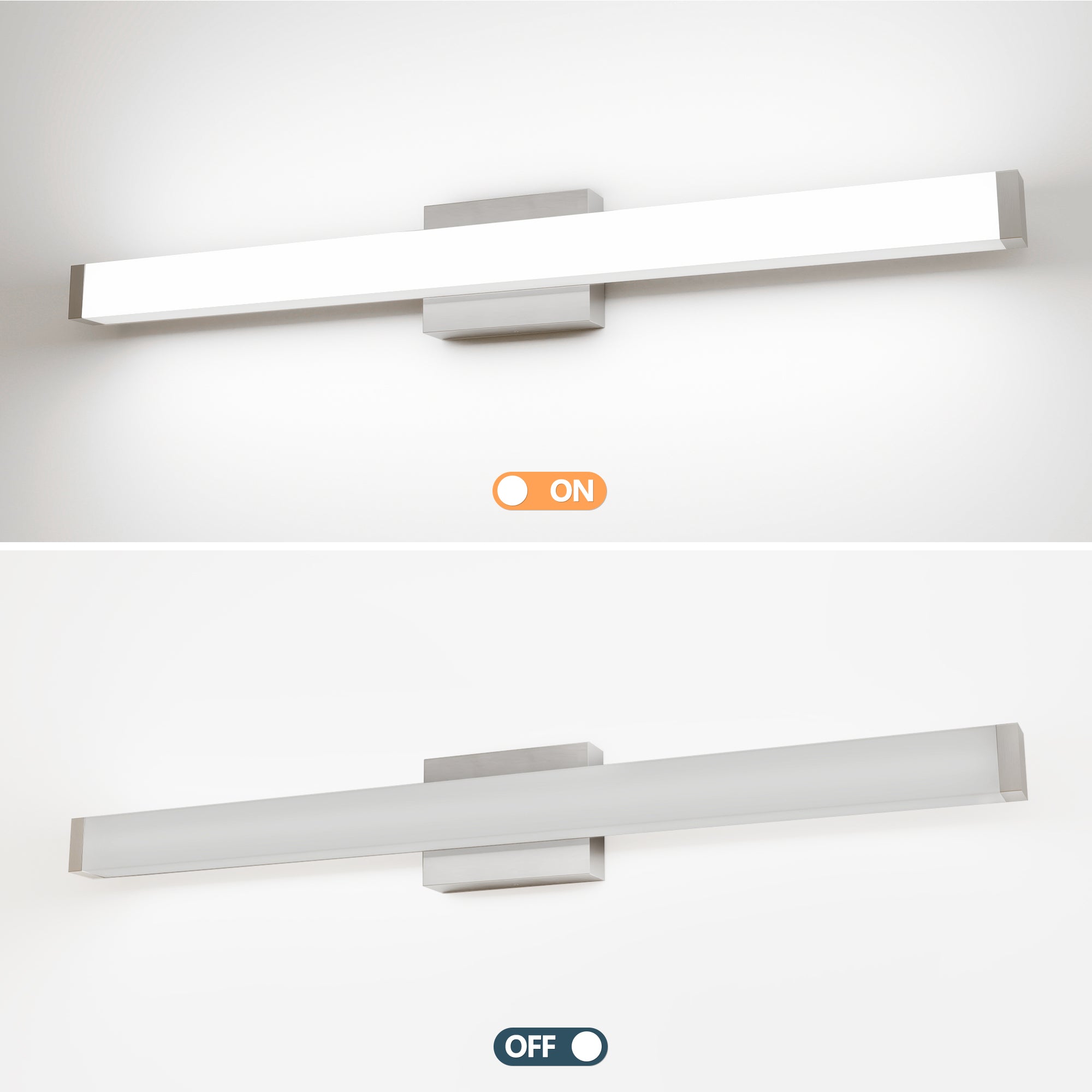 Nickel Modern Vanity Light