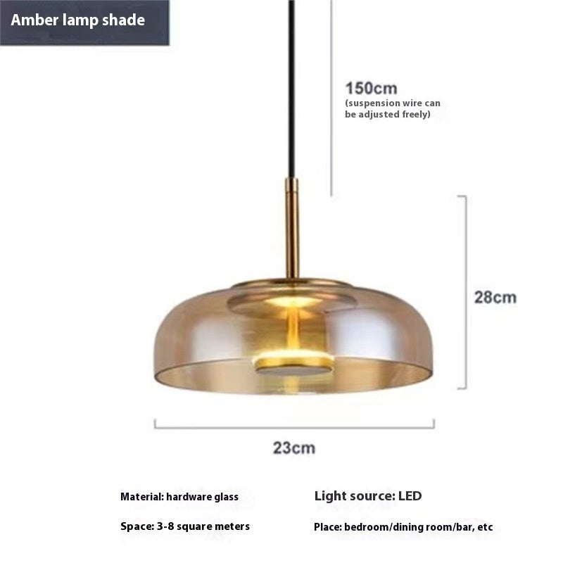 Amber Glass Nordic Chandelier Warm Glow Design