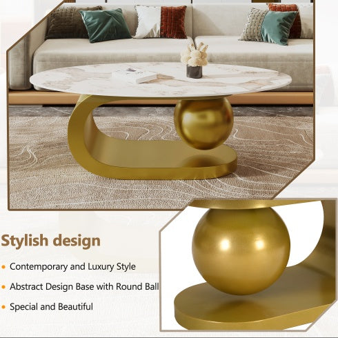 Marble Oval Coffee Table