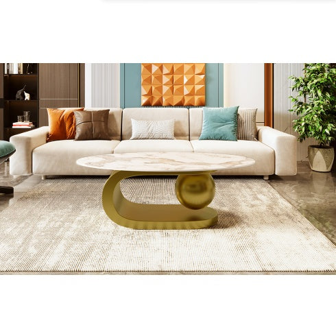 Marble Oval Coffee Table
