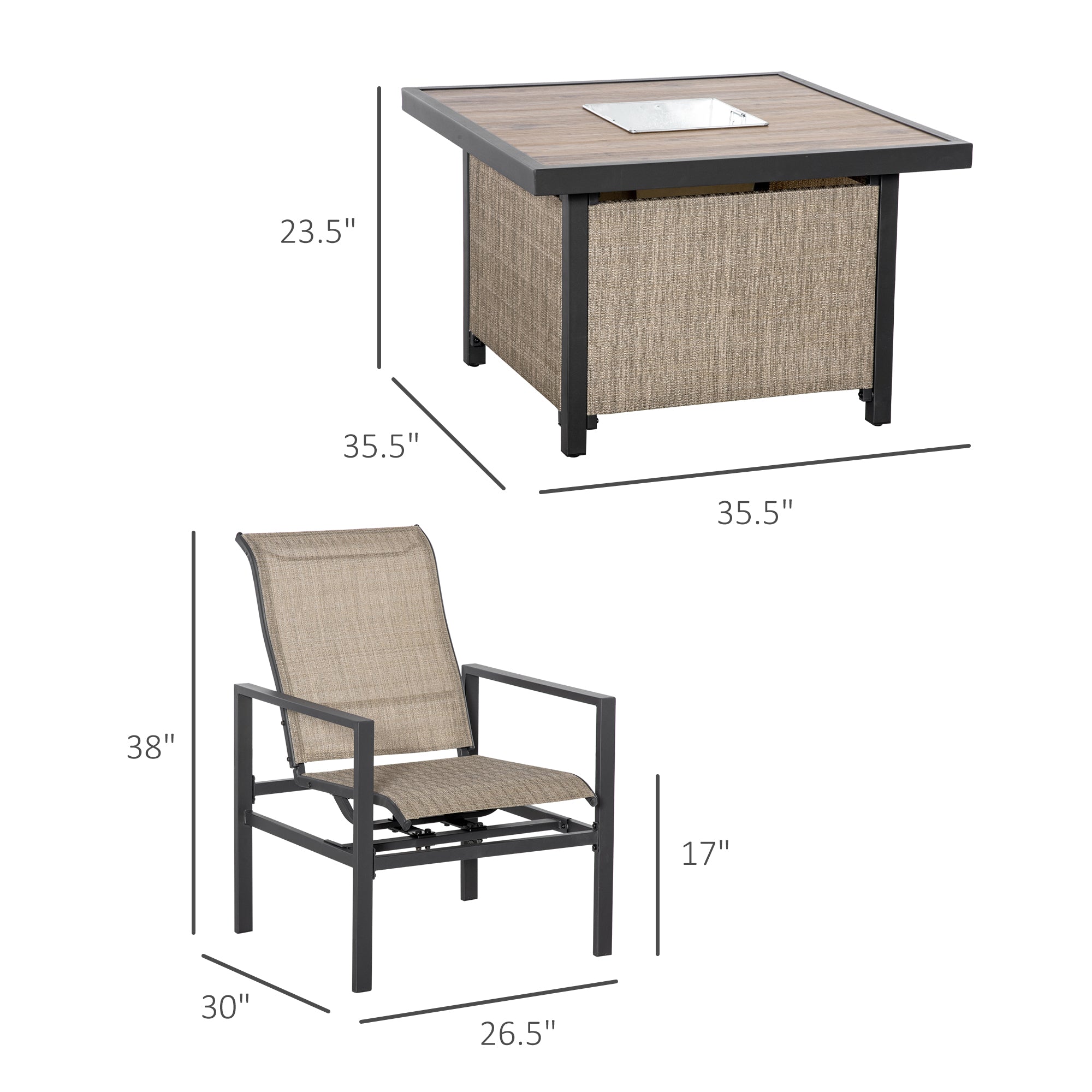 Wooden Patio Dining Set