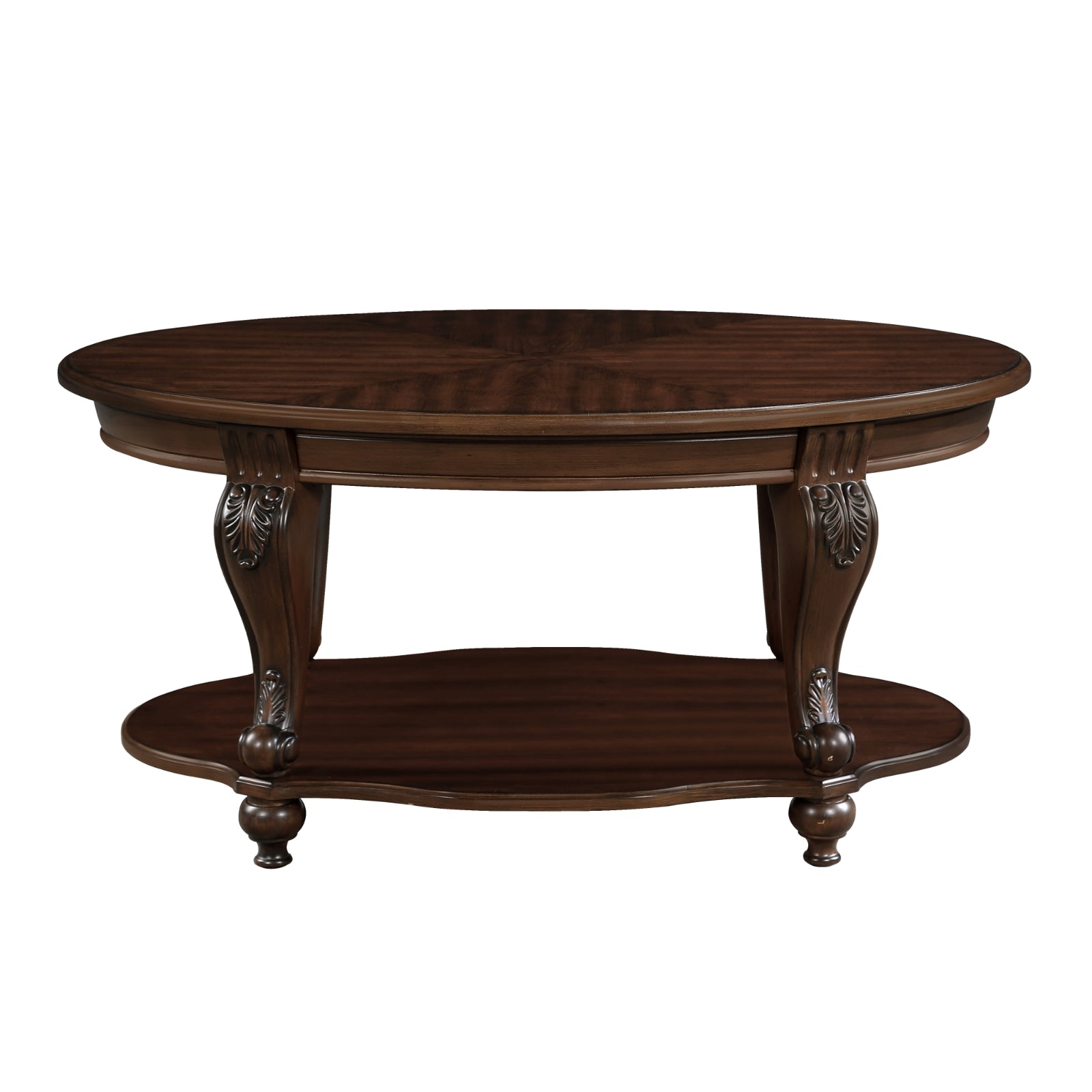 Wood Coffee Table Two-Tier Living Room