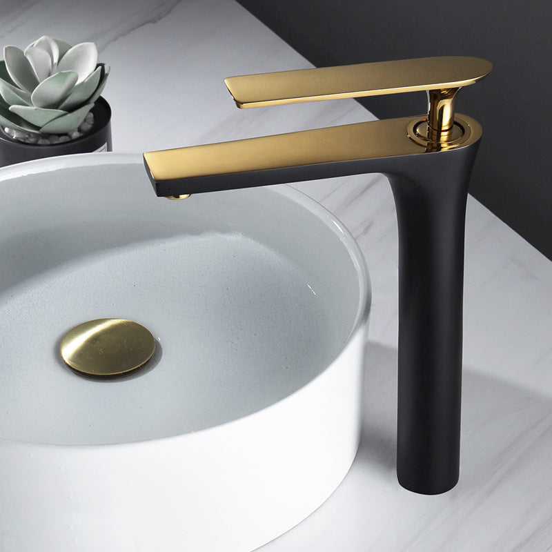 Brushed Gold Basin Faucet With Ceramic Disc Valve