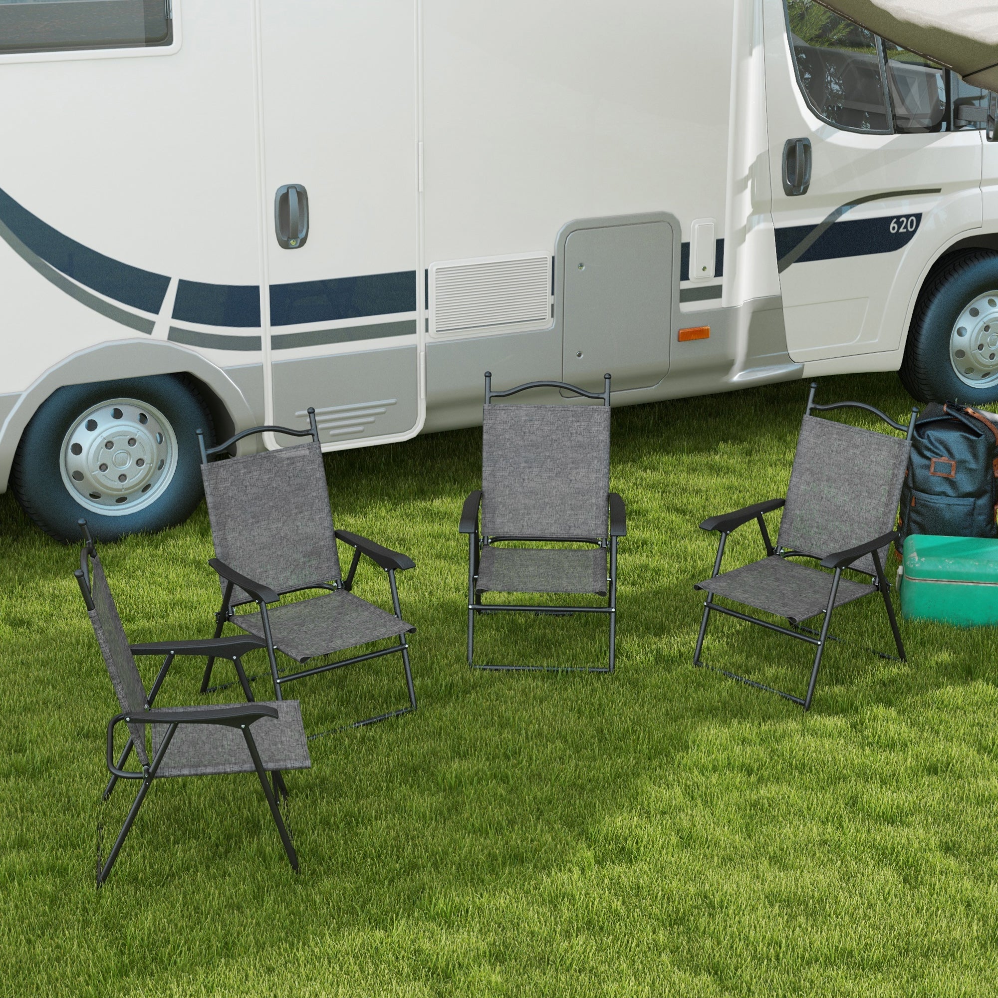 Gray Patio Chair Set