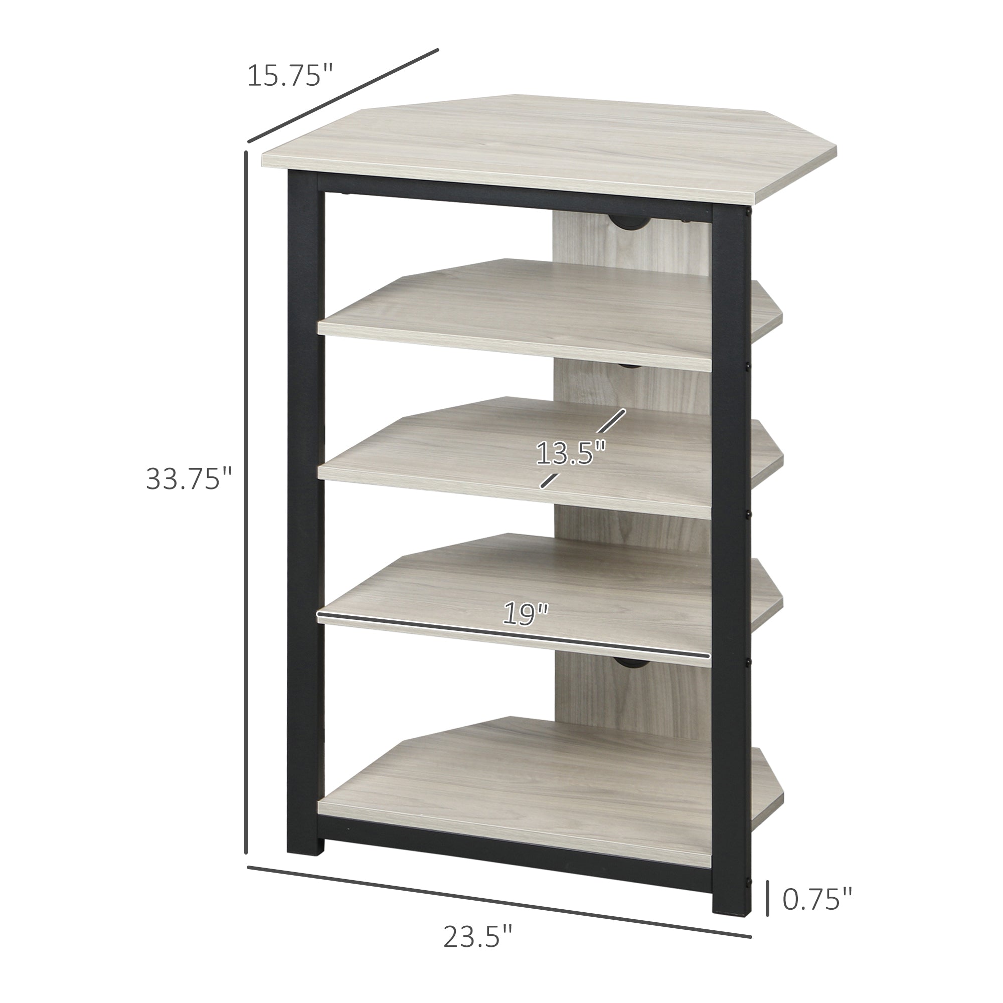 Black Media Stand Rack