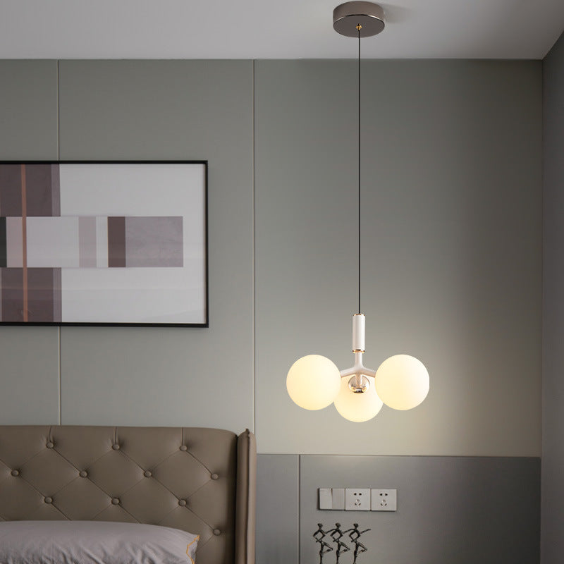 Nordic Cream Style Living Room Sofa Edge Bedside Chandelier
