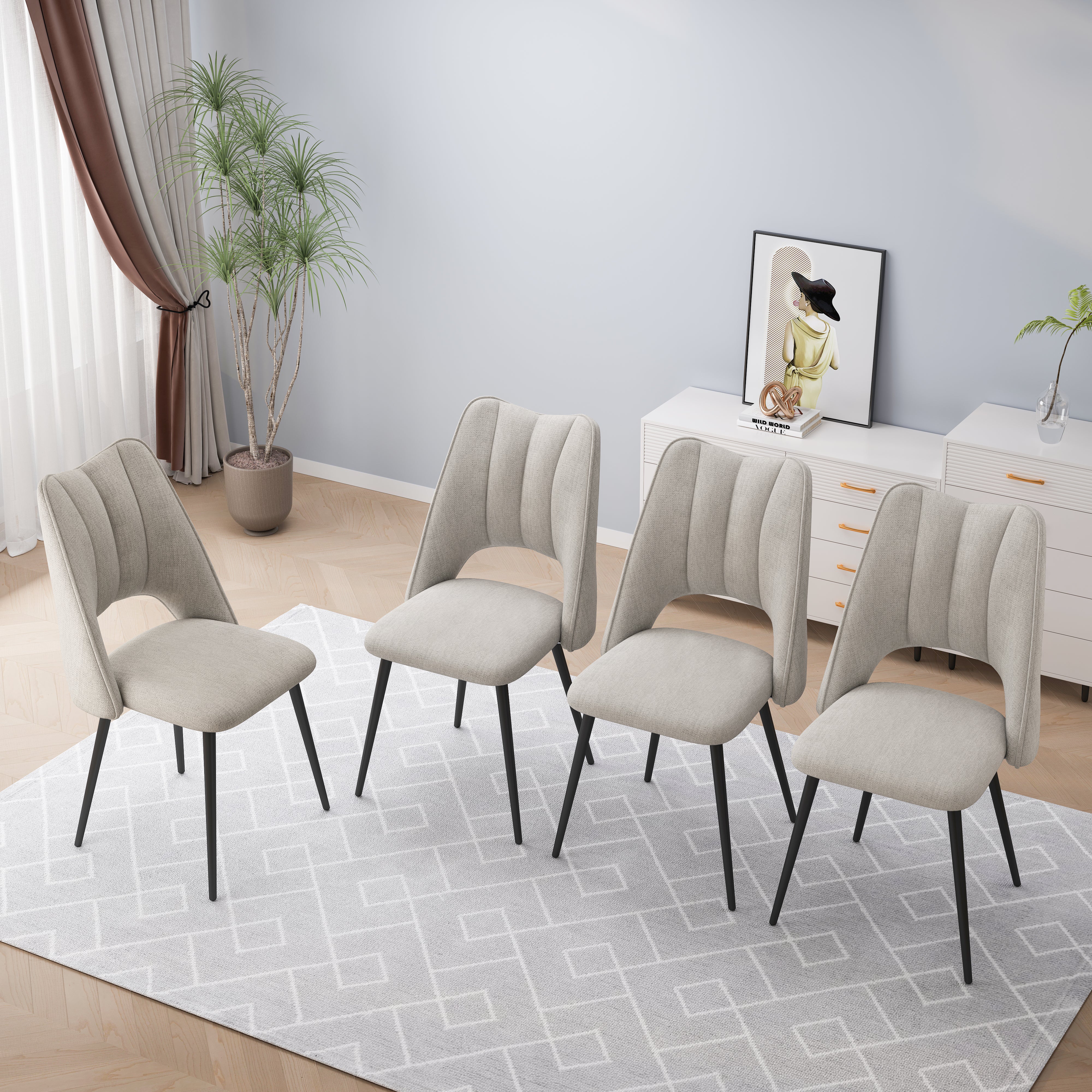 Beige Modern Dining Chair