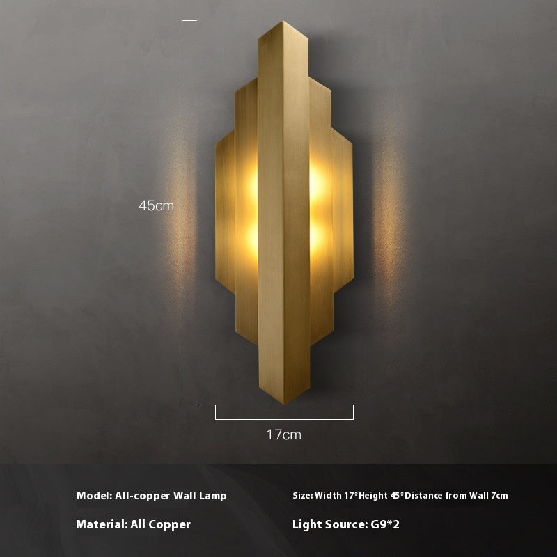 Vintage Ornament Copper Wall Lamp