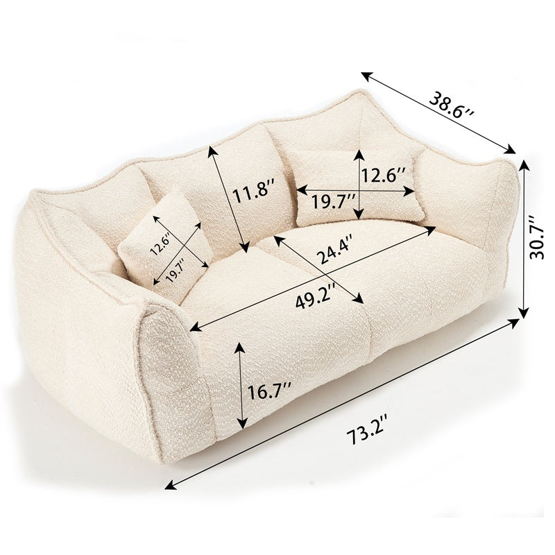Boucle Bean Bag Chair