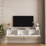 White LED Floating TV Stand