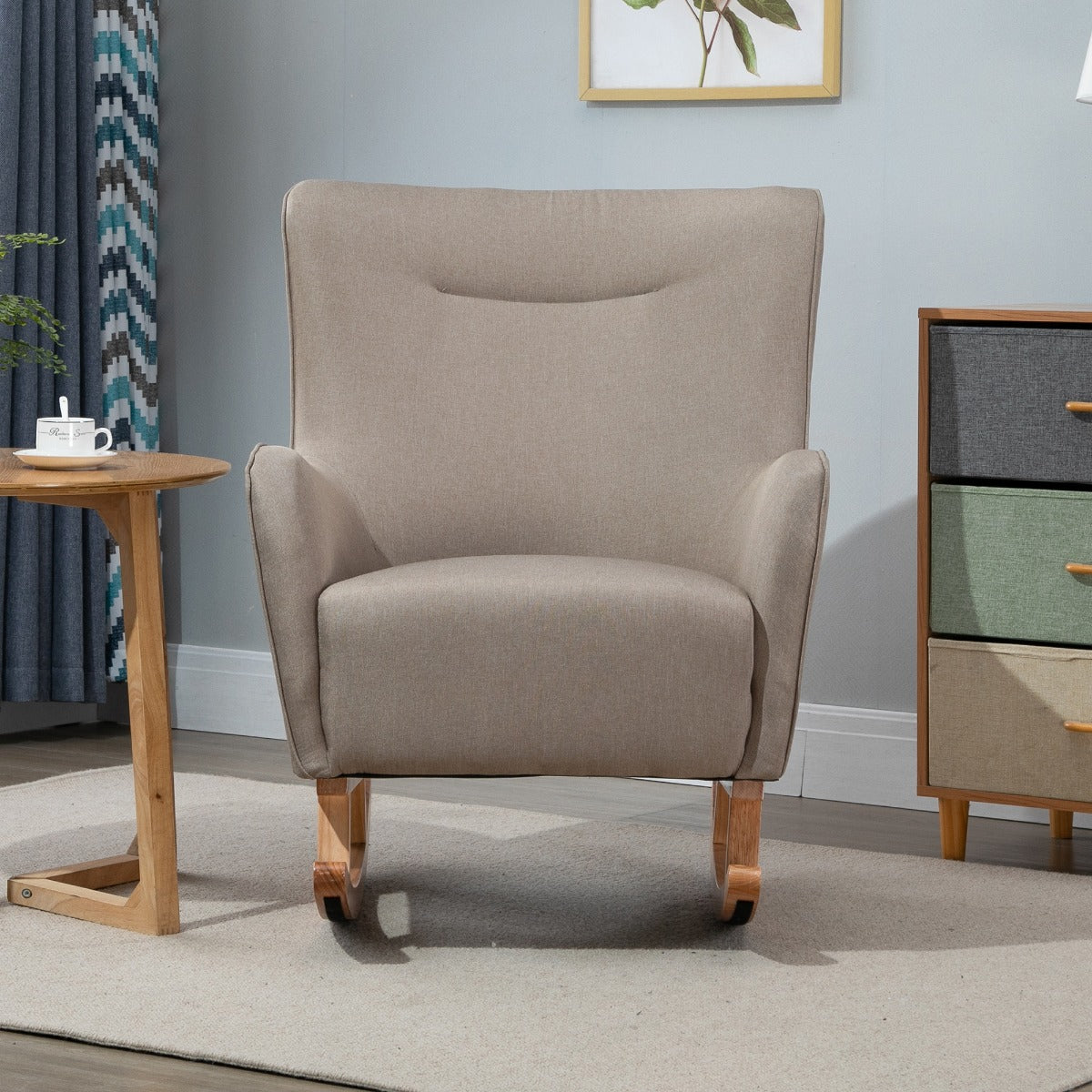 Grey Rocking Armchair