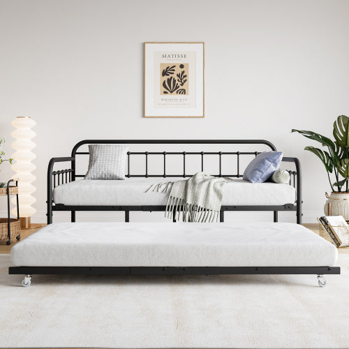 Black Metal Daybed Trundle