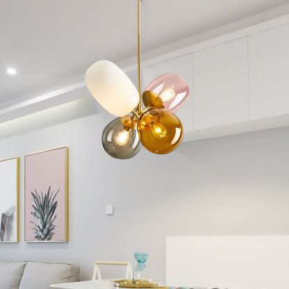 Nordic Creative Stained Glass Dining Room Chandelier