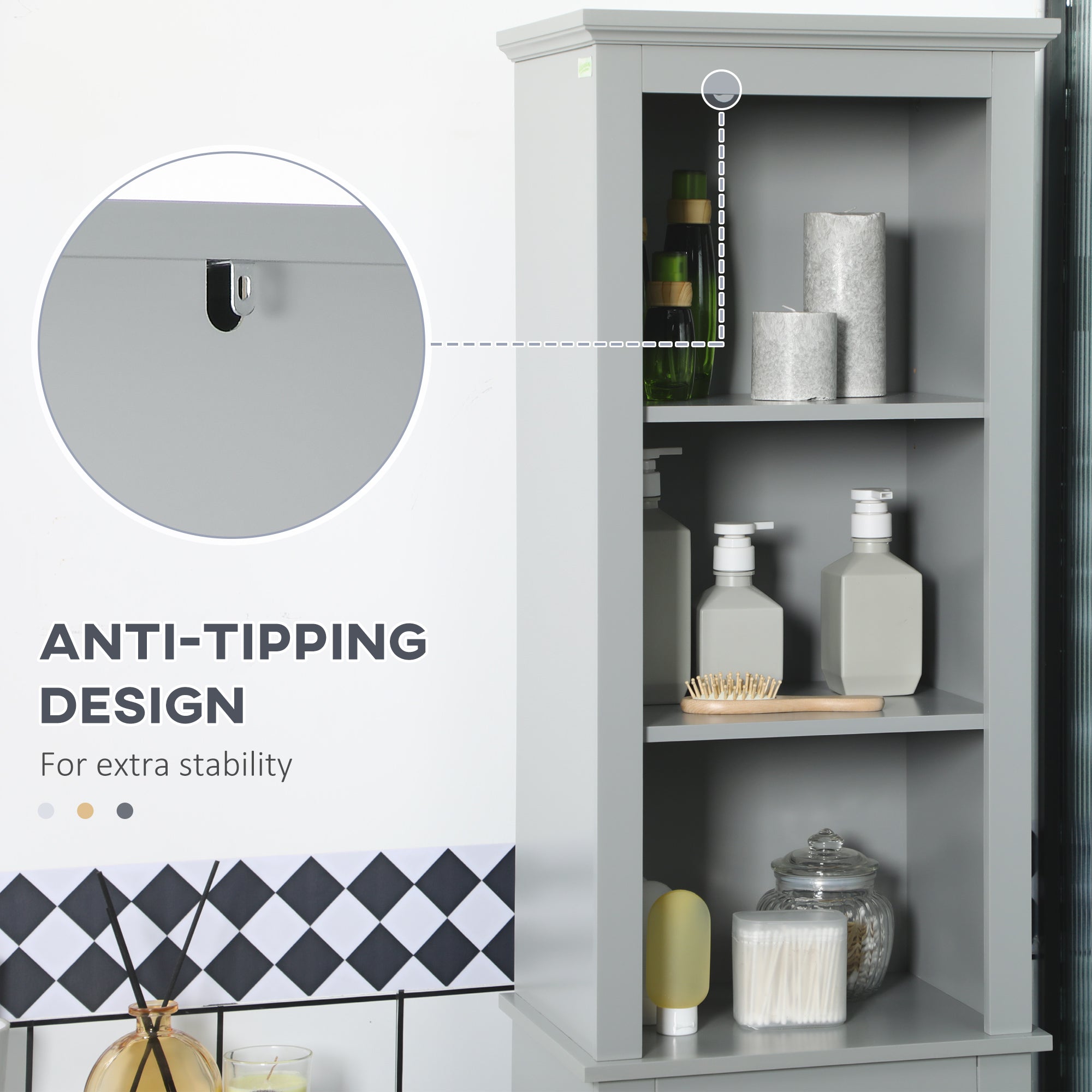 White Slim Storage Tower