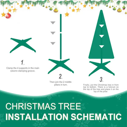6FT Red Pop-Up Christmas Tree With 150 Warm White LED Lights, Ornaments Included – 4 Ribbons, Bow, Flowers, Snowflakes, Pine Cones & Balls – Easy Assembly & Space-Saving Holiday Décor