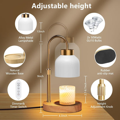 Height-adjustable Bedroom Ambient Table Lamp