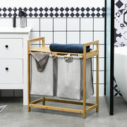 Bamboo Double Laundry Hamper