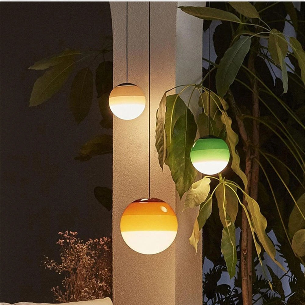 Nordic Minimalist Colorful Glass Chandelier
