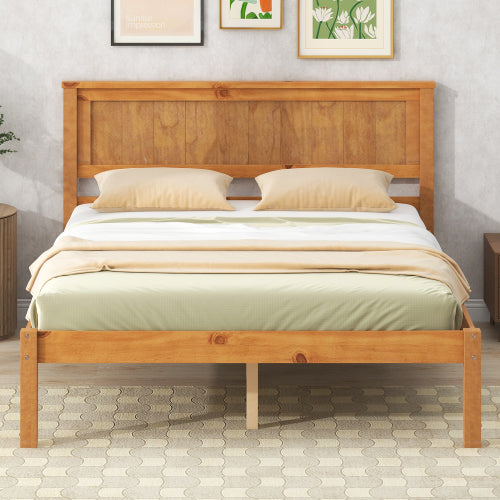 Oak Wood Platform Bed