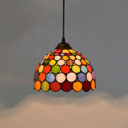 Retro Mediterranean Creative Stained Glass Chandelier