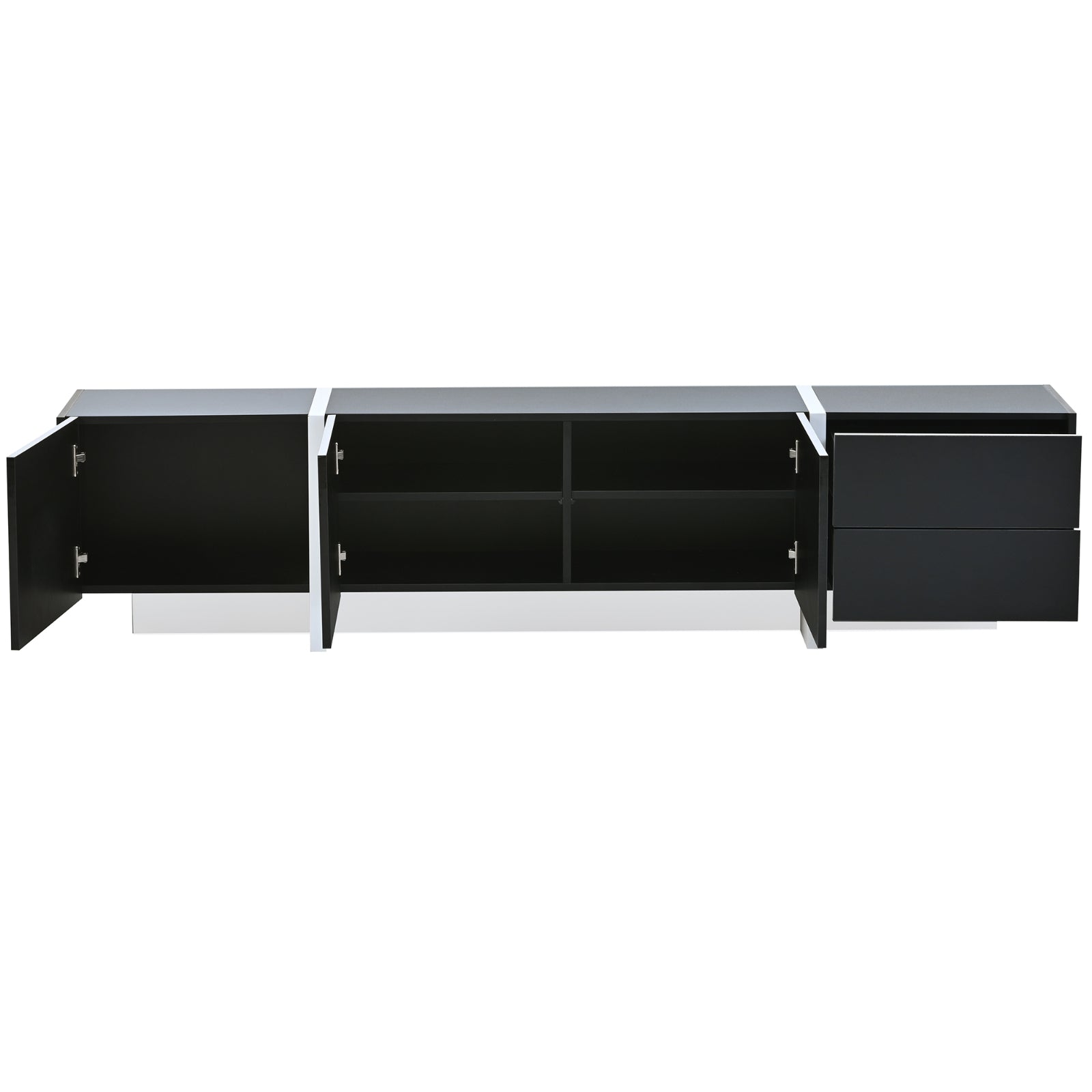 White Black TV Console