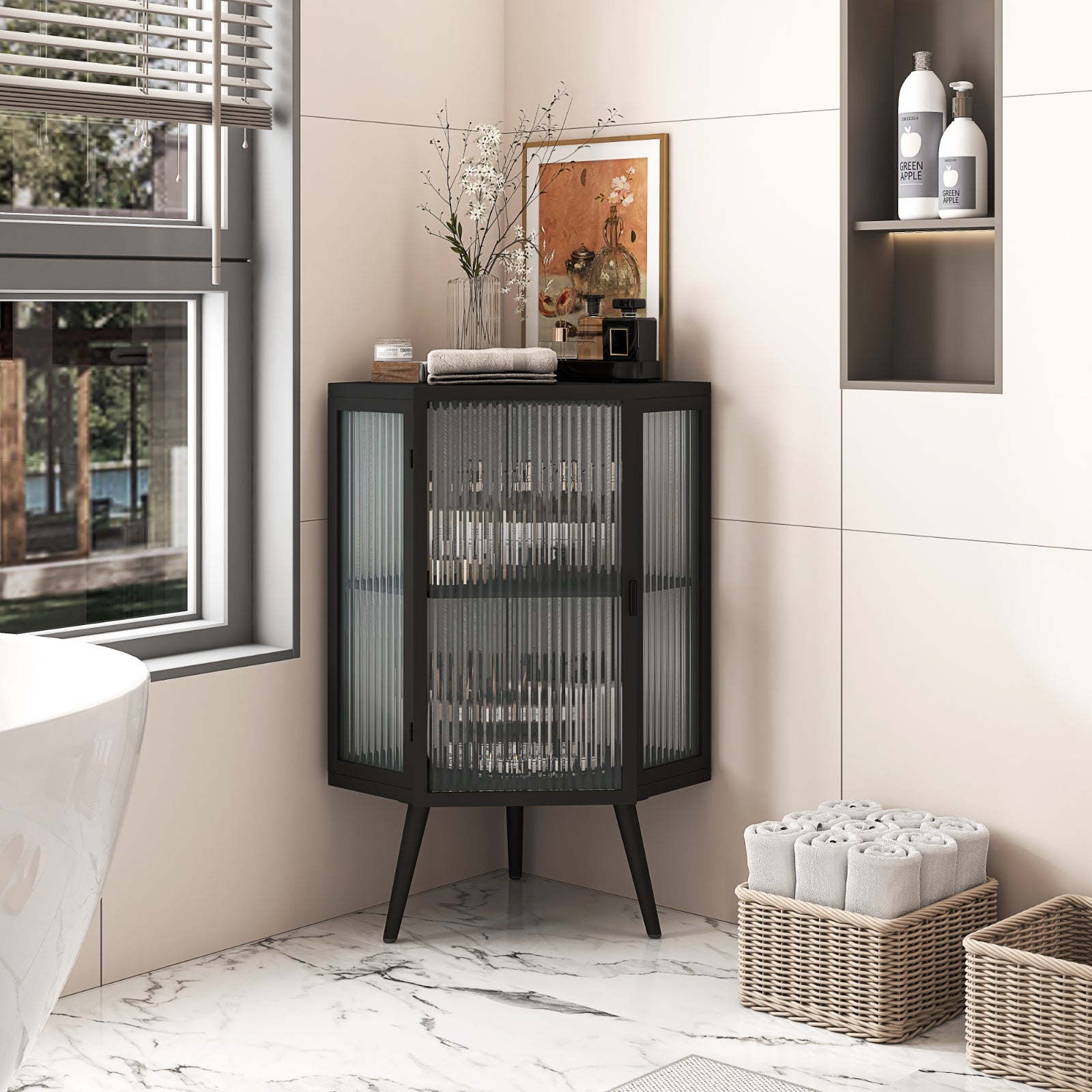 Glass Corner Cabinet