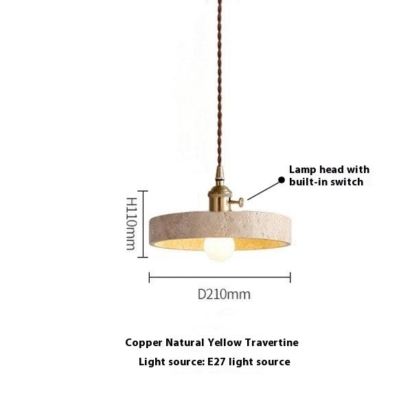Modern Cream Style Yellow Cave Stone Chandelier