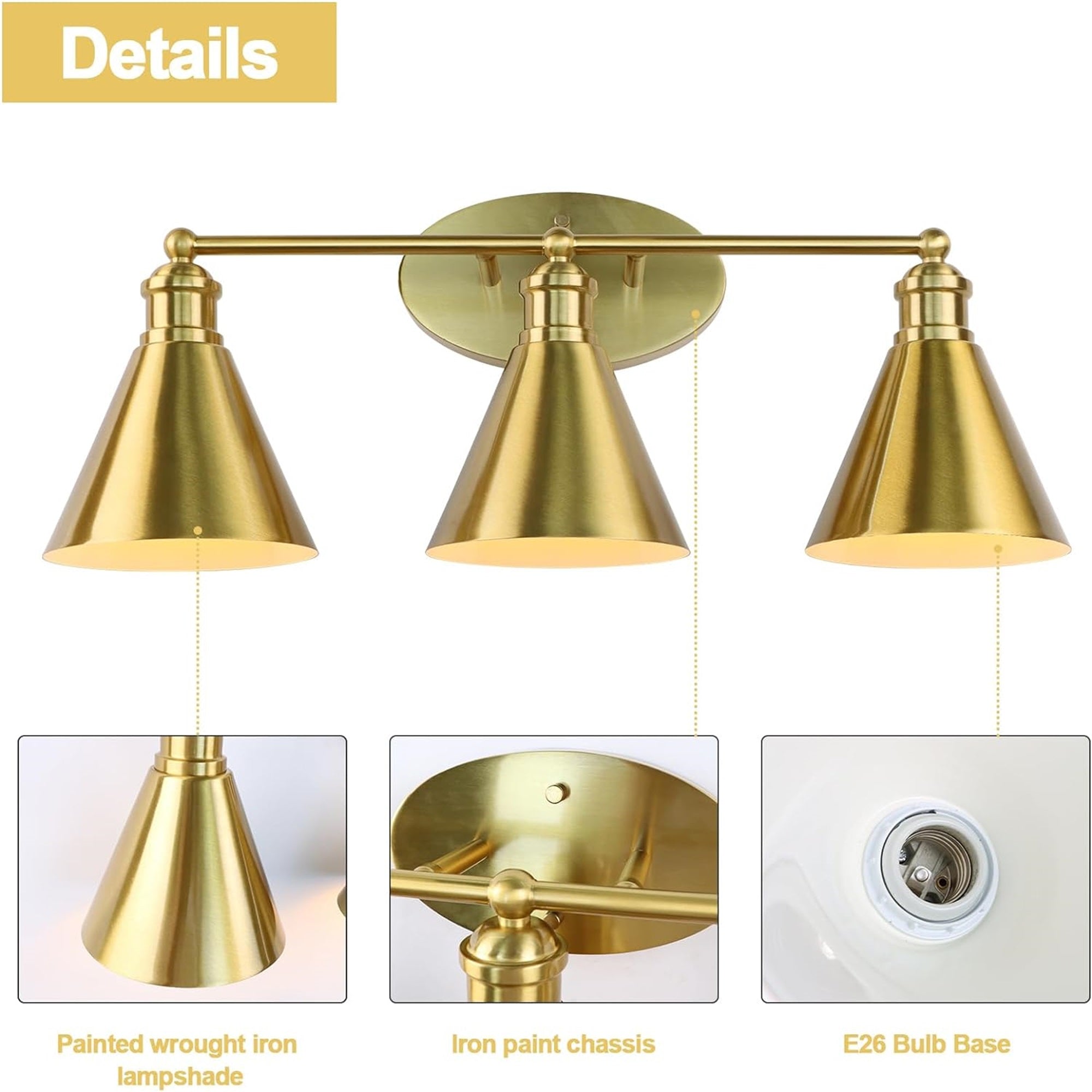 Gold Modern Vanity Light