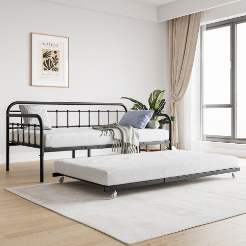 Black Metal Daybed Trundle