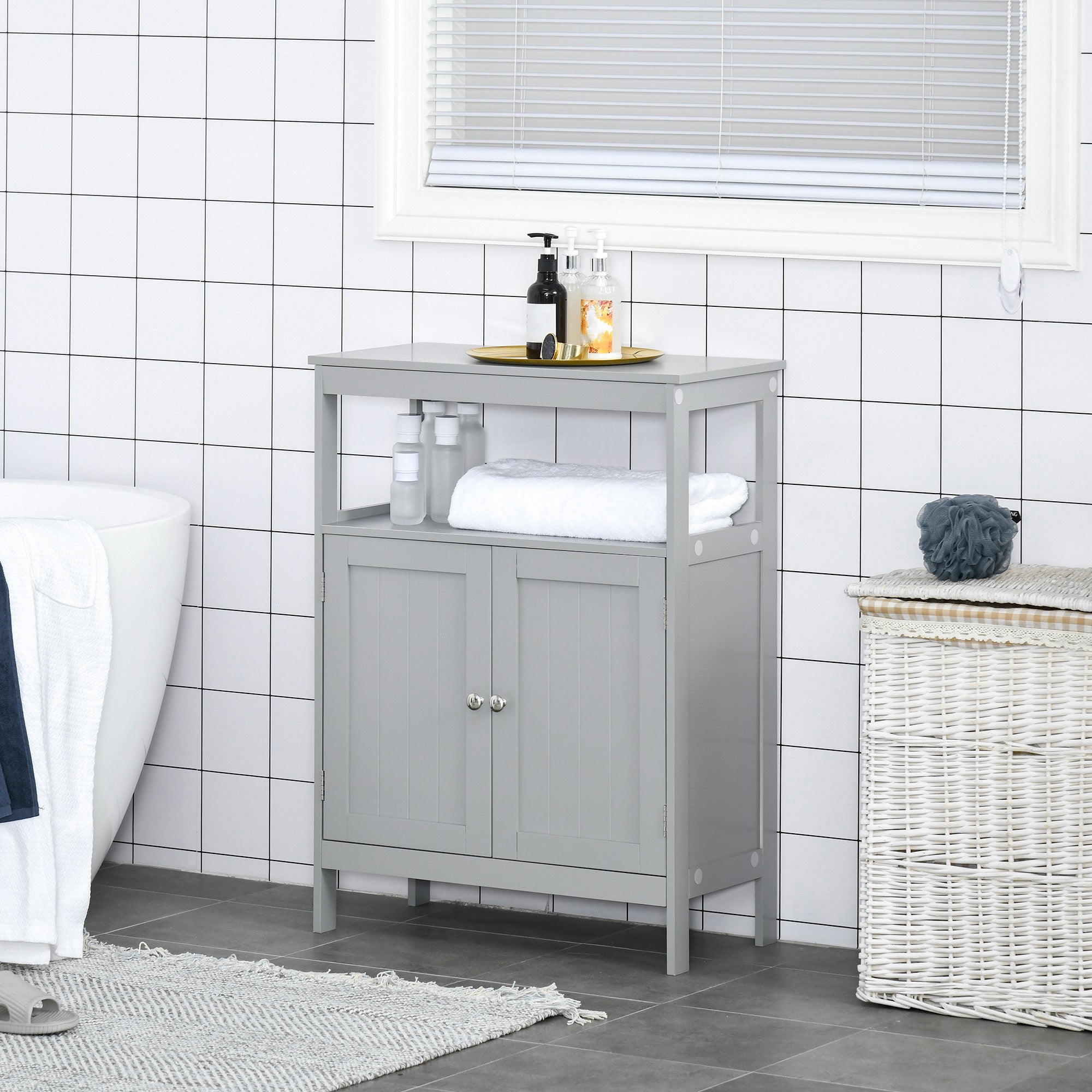 Grey Modern Bathroom Cabinet