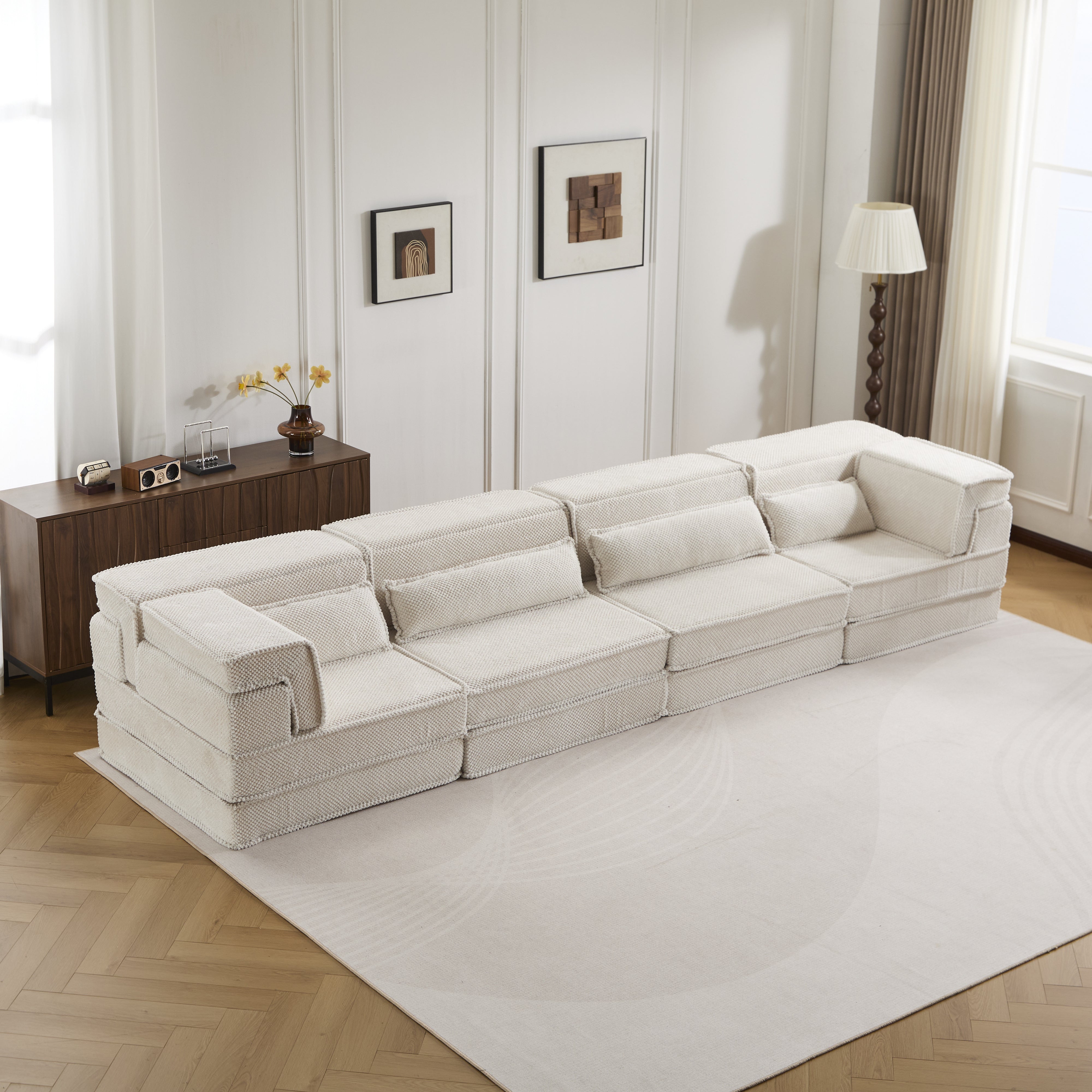 White Modular Floor Sofa