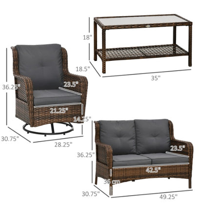 Pieces Patio Furniture Set