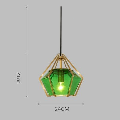 Postmodern Stained Glass Dining Room Chandelier