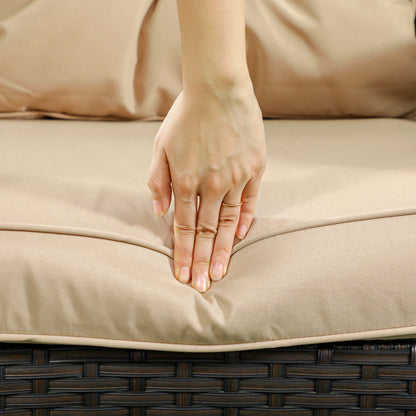 3-Seater Outdoor Sofa w/ 4" Thick Cushions