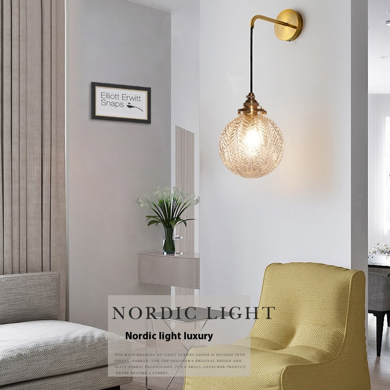 Vintage Glass Small Droplight Cafe Living Room LED Shop Dining-room Lamp