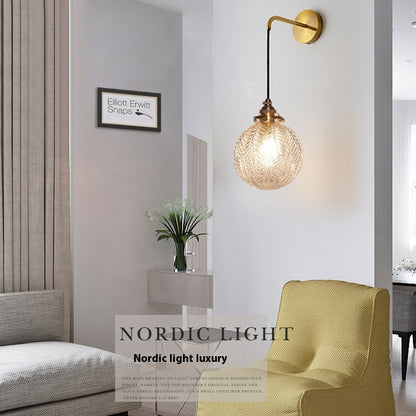 Vintage Glass Small Droplight Cafe Living Room LED Shop Dining-room Lamp