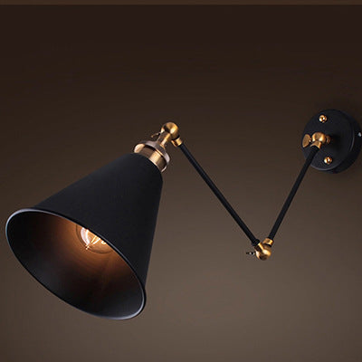 Retro folding wall light