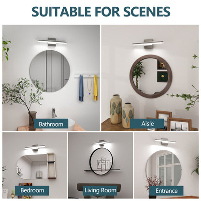 LED Bathroom Vanity Light Bar Dimmable Bathroom Light Fixtures Modern Over Mirror Lighting Fixture 16Inch BathWall LIght 8W Wall Sconce Lighting For Bathrooms Bedroom Living Room Indoor 6000K