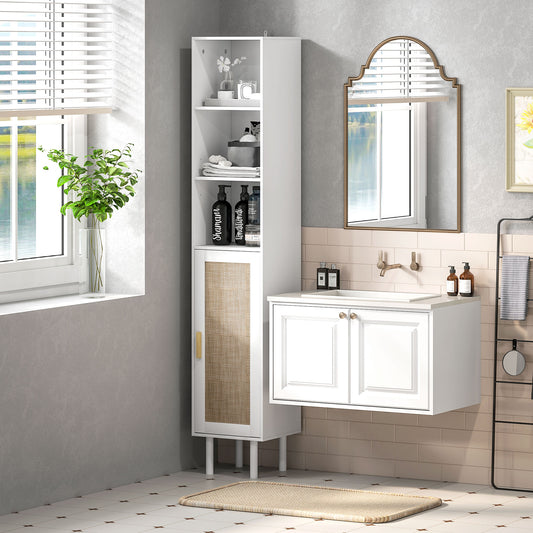 Tall Bathroom Cabinet with Doors