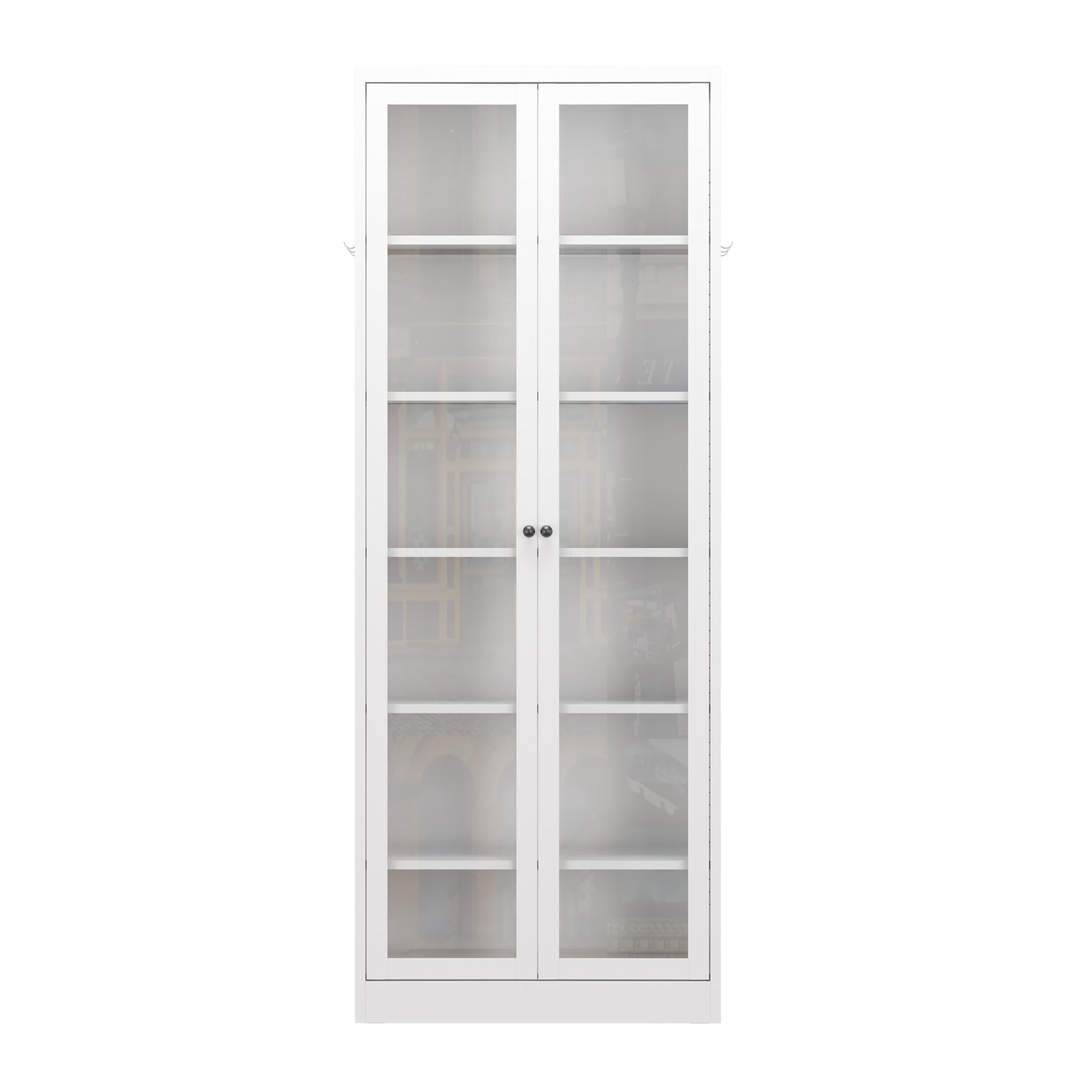 Metal Kitchen Pantry Cabinet -  Tall Storage With 5 Adjustable Shelves, White Freestanding Cabinet For Kitchen Pantry Bathroom