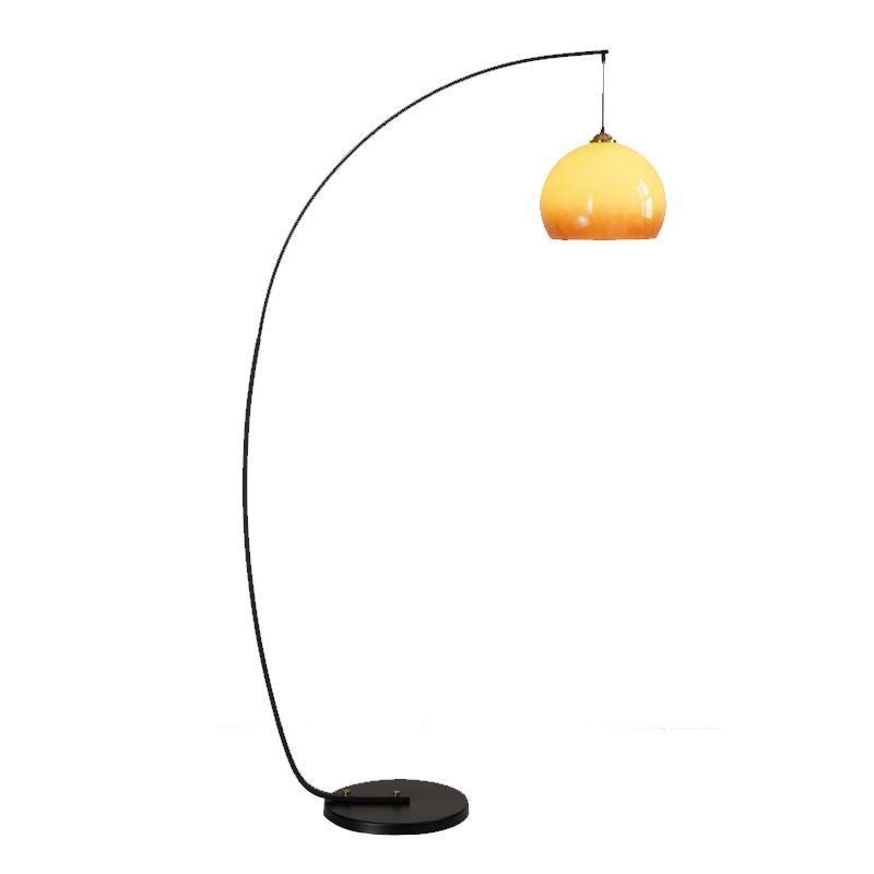 Yellow Glass Floor Lamp