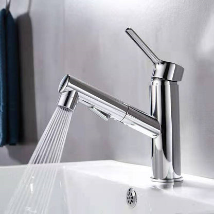 Hot And Cold Faucet Bathroom Basin Pull Faucet Basin Cabinet Mixing Valve
