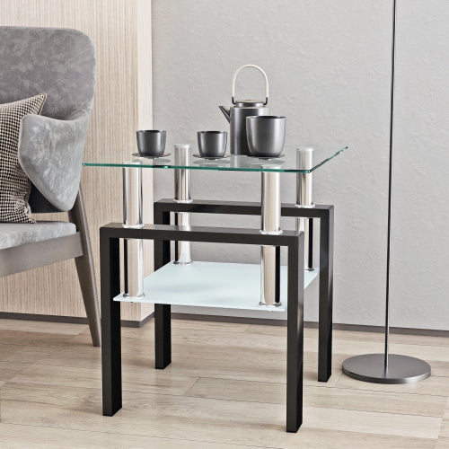 Transparent Black Glass Table